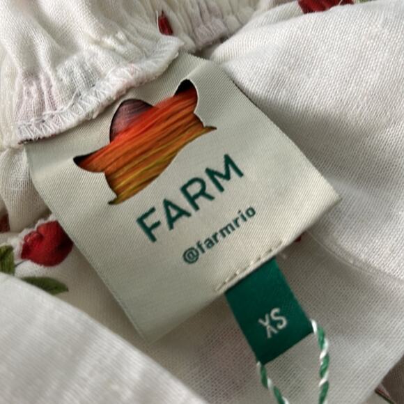 Anthropologie FARM RIO Mini Pitanga Cherry Paperbag Shorts XS NWT - Picture 4 of 11